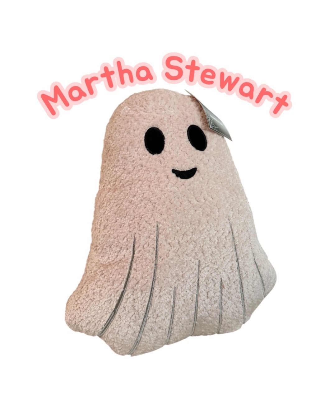 Martha Stewart Pink Ghost Pillow Sherpa Boucle 18x16